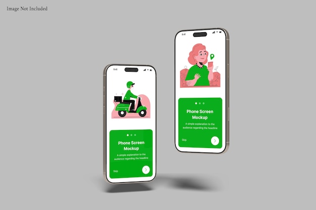 Bildschirm-Mockup des Telefons