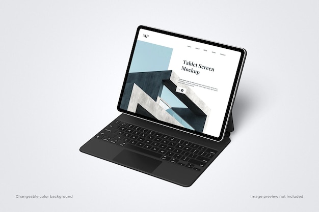 PSD bildschirm-mockup für das tablet