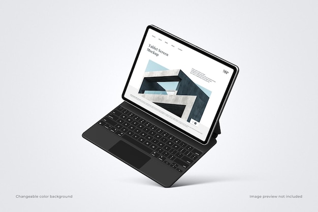 Bildschirm-Mockup für das Tablet