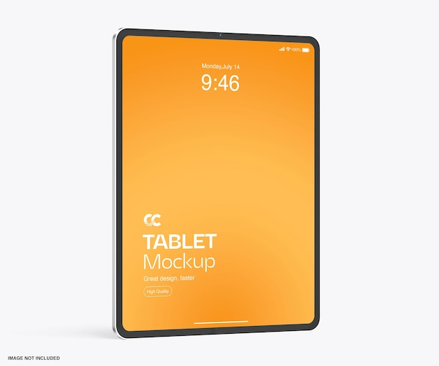 Bildschirm-Mockup für das Tablet