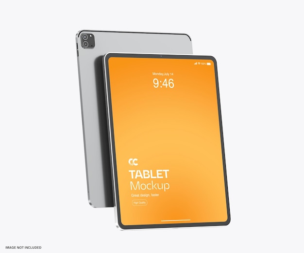 Bildschirm-Mockup für das Tablet