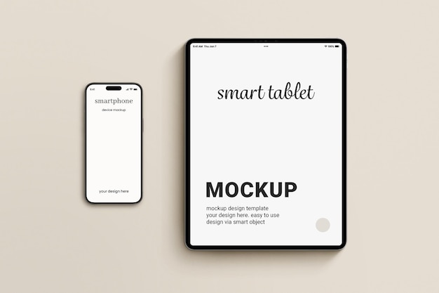 Bildschirmgerät Tablet Smartphone Mockup Vorlage PSD-Design