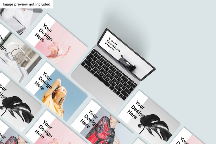 PSD bildschirmmodell für laptops
