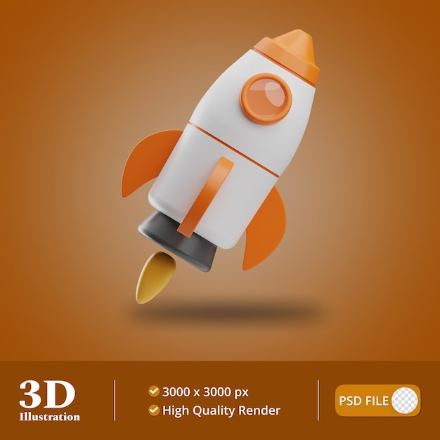 Bildung Objekt Rakete Abbildung 3d