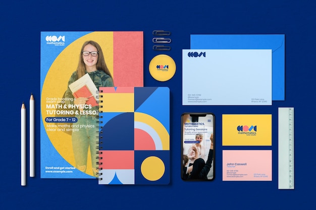 Bildungsgeschäfts-Corporate-Identitäts-Mockup psd