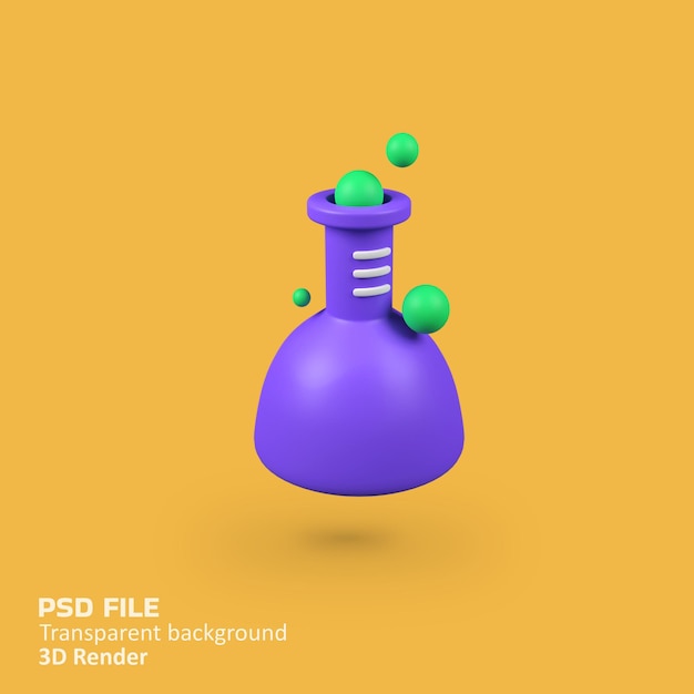 Bildungslabor isoliert 3D-Rendering-Ikonen-Illustration