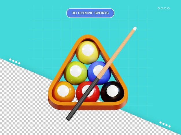 Billard 3d-symbol