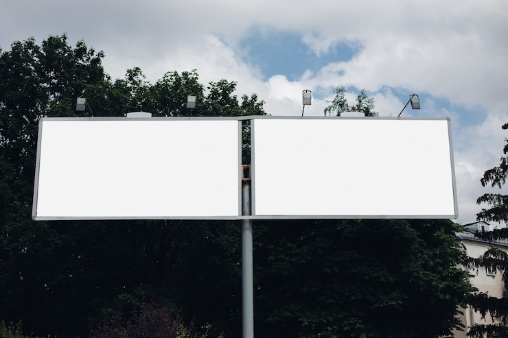 PSD billboard con superficie vuota per la pubblicità