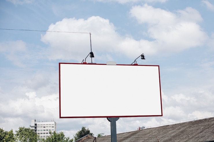 PSD billboard con superficie vuota per la pubblicità
