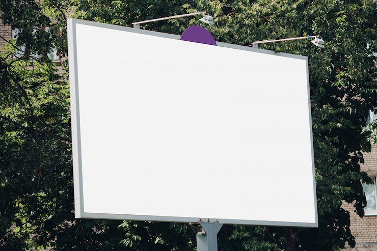 PSD billboard con superficie vuota per la pubblicità