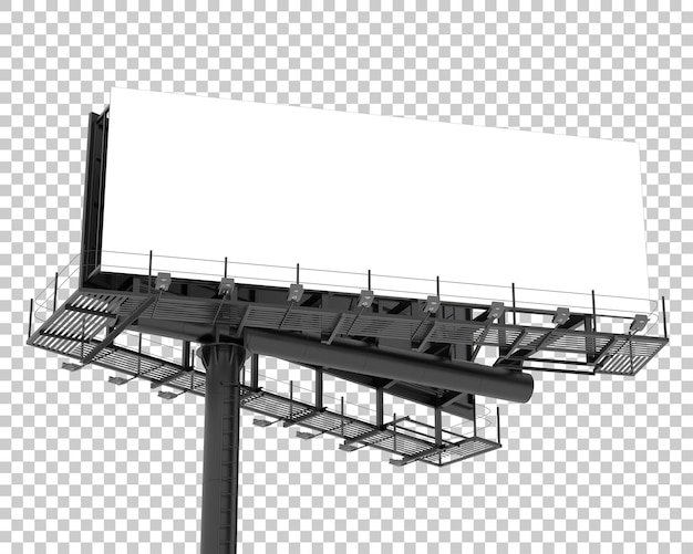 Billboard en la ilustración de renderizado 3d de fondo transparente