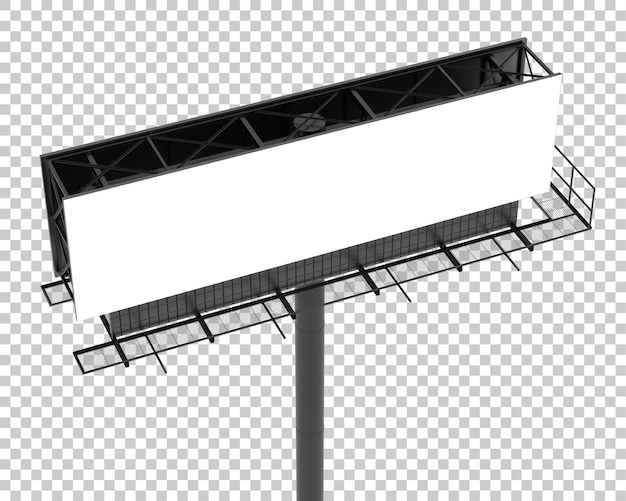 Billboard en la ilustración de renderizado 3d de fondo transparente