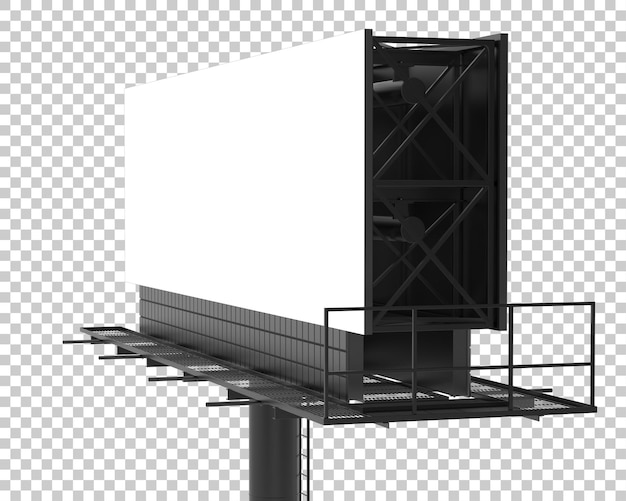 Billboard en la ilustración de renderizado 3d de fondo transparente