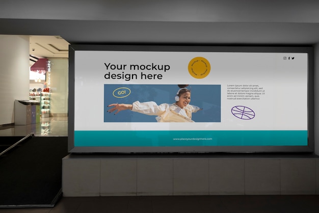 Billboard-Mockup für den Innenbereich
