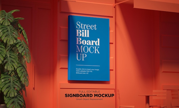 Billboard-mockup in 3d-rendering