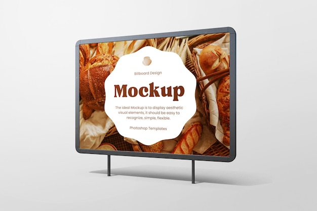 Billboard Mockup with Bread Display