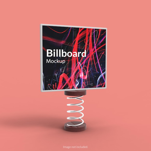 PSD billboard stand 3d rendering mockup en helix