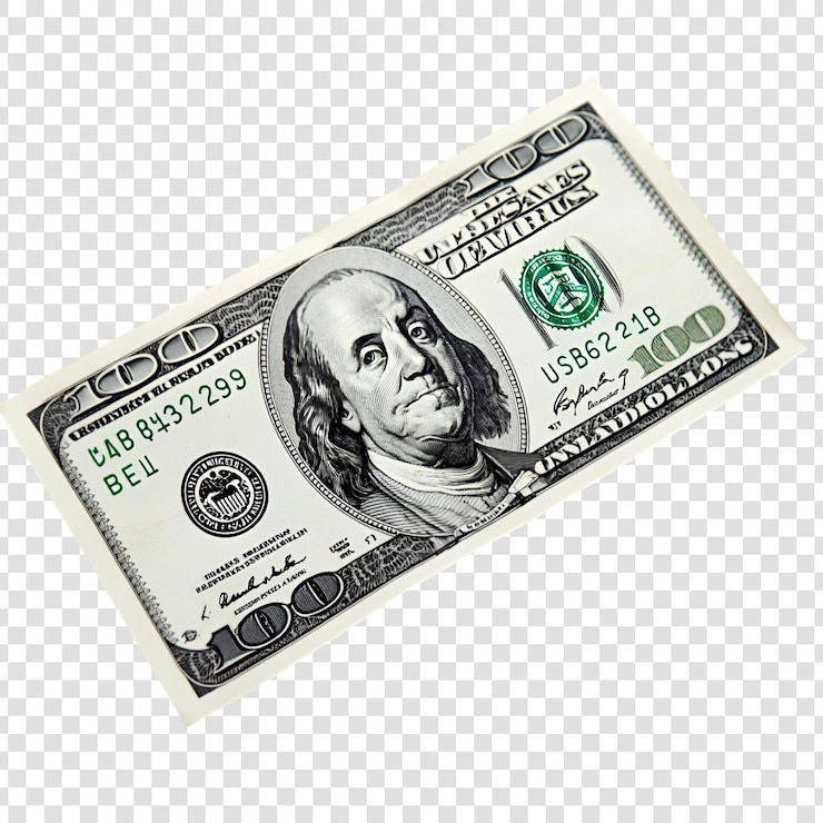 PSD un billet de cent dollars de près vue de benjamin franklin portrait monnaie monnaie richesse finances paiement en espèces couleurs vert et noir