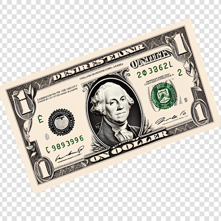 PSD un billet d'un dollar américain