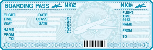 PSD billets de carte d'embarquement