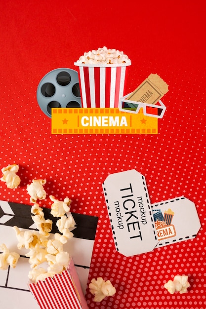 Billets de pop-corn et de cinéma