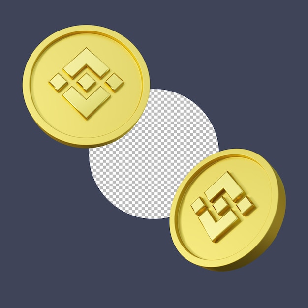 Binance 3d kryptowährung rendern psd