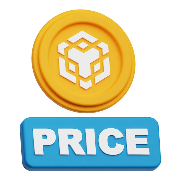Binance-Krypto-Münze 3D-Symbol isoliert auf weißem Hintergrund