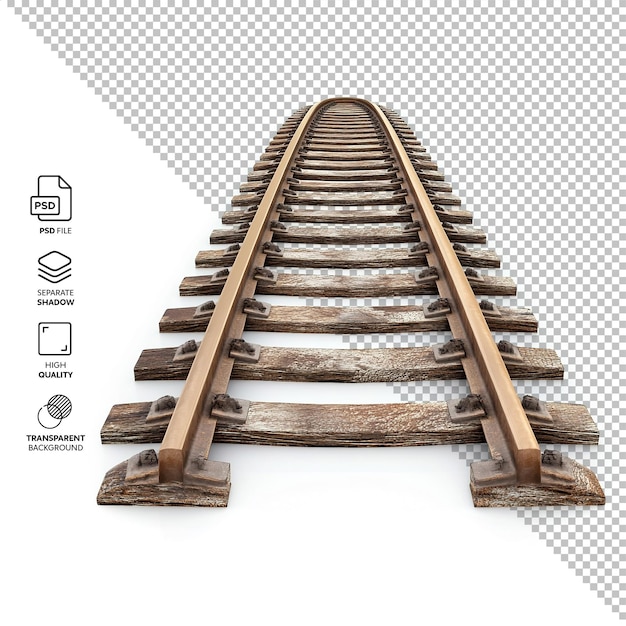 binario ferroviario isolato senza sfondo