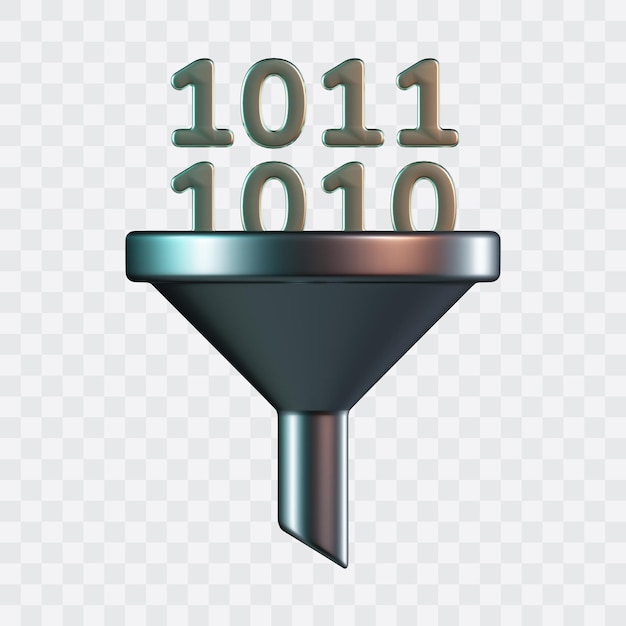 Binary Code Filter 3D Icon