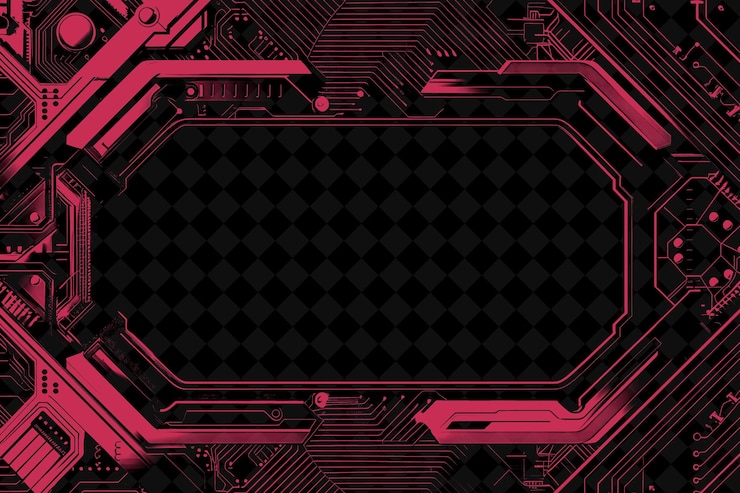 PSD bingkai batas teknologi tinggi dengan bentuk futuristik dan desain abstrak png kreatif metalik f
