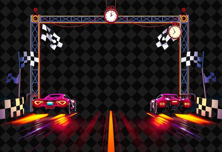 PSD bingkai piksel pada latar belakang hitam legam yang penuh dengan dekorasi game bingkai piksel terisolasi tinggi dan jelas