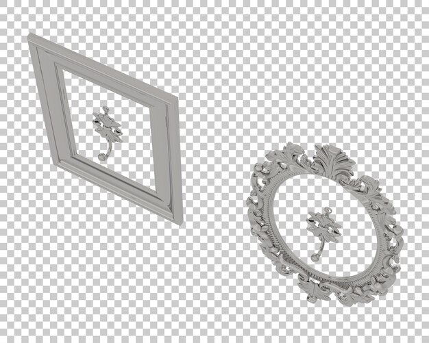 Bingkai terisolasi pada ilustrasi render 3D latar belakang transparan