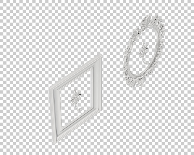 Bingkai terisolasi pada ilustrasi render 3D latar belakang transparan