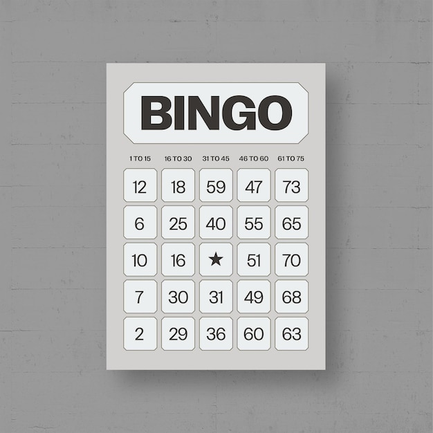 PSD bingo card grey template v1 em photoshop psd