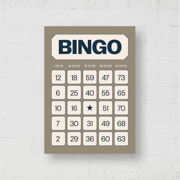 PSD bingo card template v2 em photoshop psd