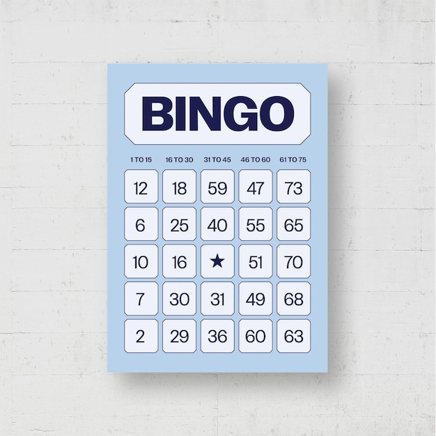 Bingo-kartenvorlage v4 in photoshop psd