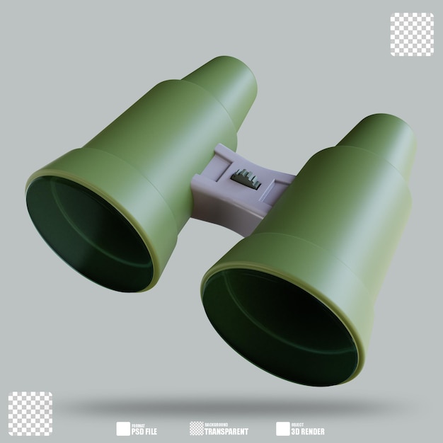 Binocolo con illustrazione 3D 2