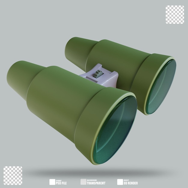 Binoculares de ilustración 3D 3