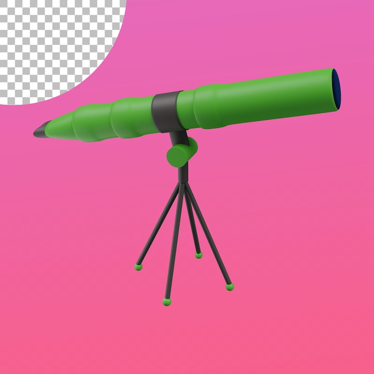 PSD binoculares desde un lado para ver el mes de ramadán 3d render