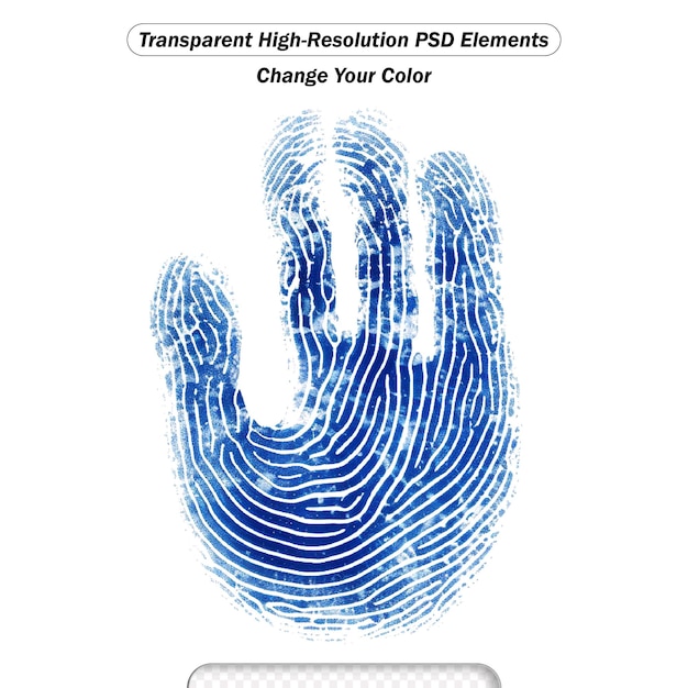 PSD biometrisches fingerabdruckmuster durchsichtig