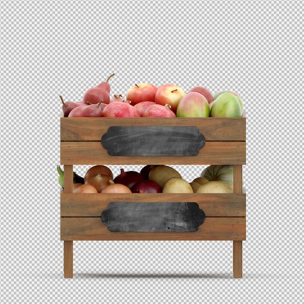 Birnen äpfel mango 3d render