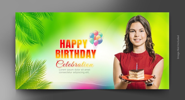 PSD birthday banner design template