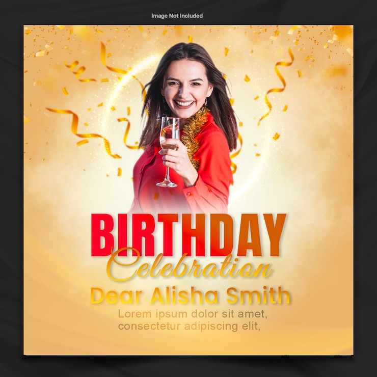 Birthday Celebration Poster Design Template