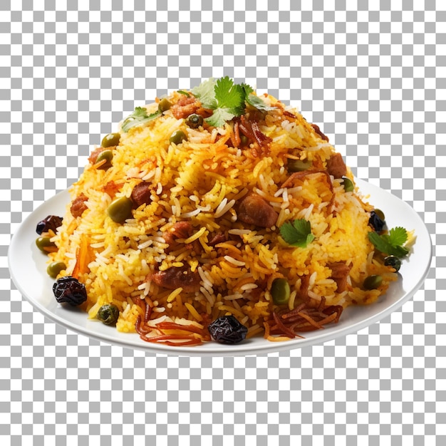 PSD biryani sur un fond transparent