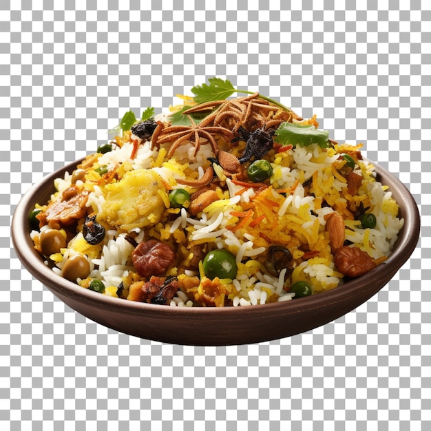 PSD biryani sur un fond transparent