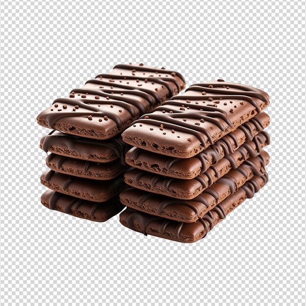 PSD biscoito de chocolate en un fondo transparente png