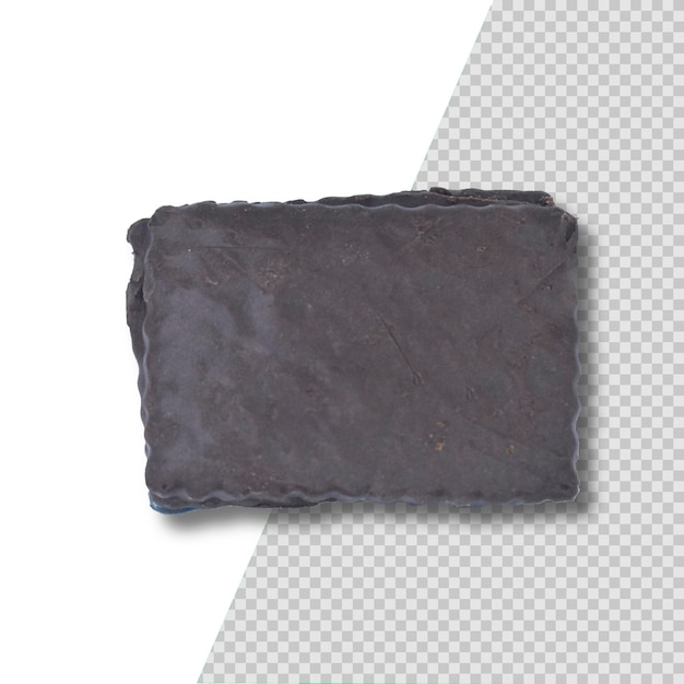 Biscoito de chocolate preto psd isolado