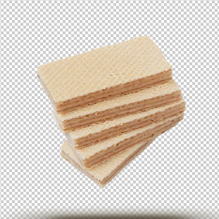 PSD biscoito de oblea aislado sobre un fondo transparente