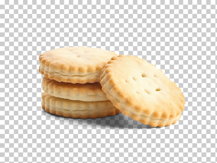 PSD biscoitos brancos isolados em fundo transparente png psd