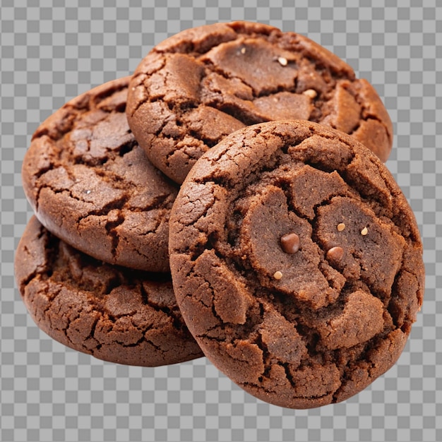 biscoitos de chocolate americano isolados sobre um fundo transparente